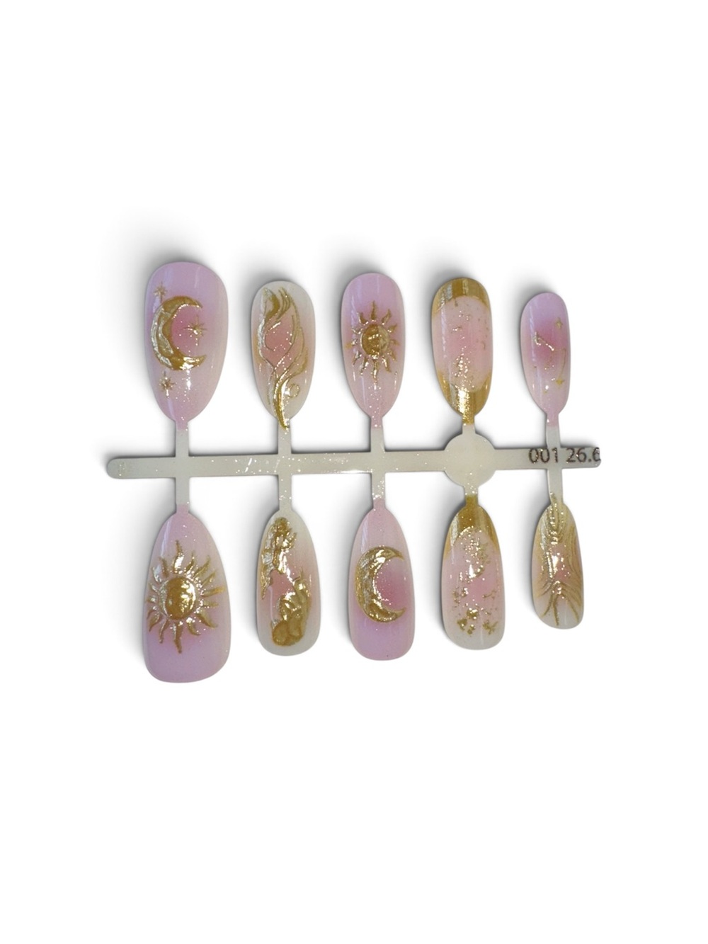Pink & Gold Celestial Press-On Nail Set